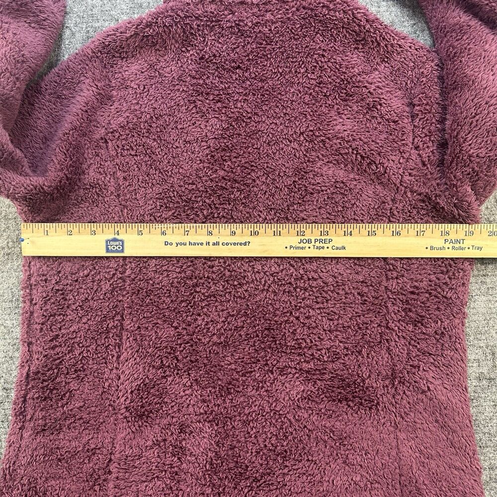 Patagonia Jacket Women Medium Burgundy Los Gatos 1/4 Zip Sherpa Soft Cozy - Picture 9 of 13